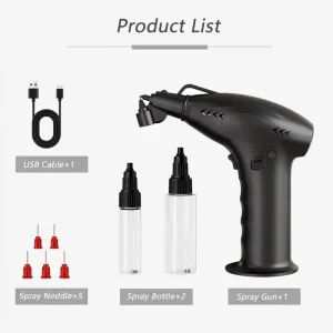 No Clog Airbrush Gun Portable Airbrush Kit for Precision Styling Handheld Aerographe Rechargeable Electric Barber Spray Gun