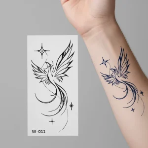 No Water Based Long Lasting Dark Blue Custom Designs Herbal Juice Semi Permanent Tattoo Stickers For Body