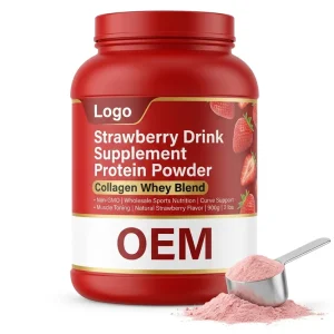 Non GMO Adult Sports Nutrition Curve Support Muscle Toning Collagen Whey Blend Strawberry Vegan Friendly Drink