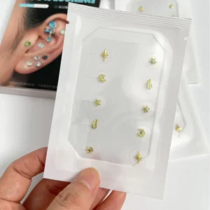 Non-Piercing Earrings Ear-Cuff Stickers Gold Star Leaf Moon Studs Fashionable Invisible Ear Patches Made In Shanghai