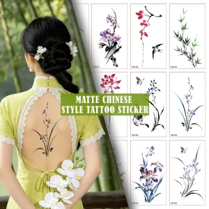 Non Reflective Matte Water Transfer Paper Tattoo Stickers Sexy Fashionable Face Body Art Tattoo Transfer Printing OEM Customized