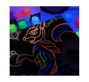 Non-Toxic Eco-Friendly 20ml x 8 Colors Neon UV Glow in the Dark Acrylic Paint Set for Wall Wood Canvas & Glass