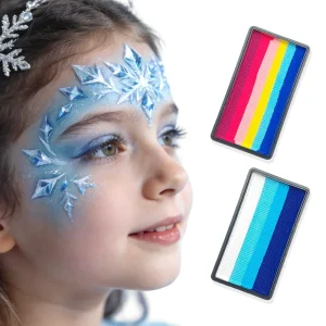 Non-Toxic Harmless Water Activated Natural Plant-Based Face Paint for Kids Skin-Safe Face Painting Kits for European American