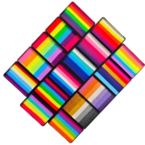 Non-Toxic UV Rainbow Split Cake Custom Logo Private Label Water-Based Face Paint Body Art Supplies for Children Temporary Color