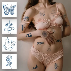 Non Toxic Waterproof Body Art Sticker for Girls and Women Customizable 15 Days Lasting