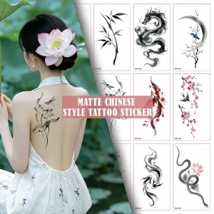 Non reflective Matte Temporary Tattoo Body Art Transfer OEM Custom Design Services