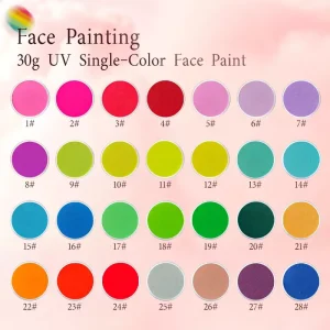 Non-toxic Fluorescent Natural Plant-Based CE Certified Face Body Paint UV Art Paint for Parties Cosplay Face Painting