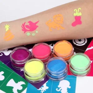 Nude Girl Body Painting Set Mixed Fluorescent UV Colors Water Based Face and Body Paint for Paper Medium