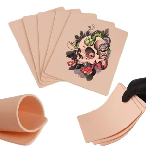 Nude Yellow Silicone Larger Size 3mm Thick Tattoo Skin Pad Practice Skin Blank Practice Skin for Tattoo Artsist