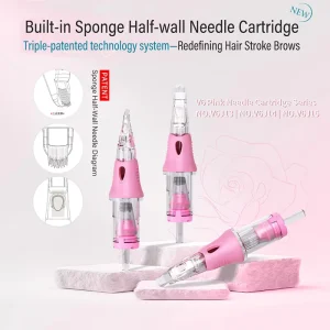Nuojo V6 OEM Nano Micro Tattoo Needle Cartridge Professional Permanent Makeup Supplies 1RL 12U 14U Liner Cartridges Stainless