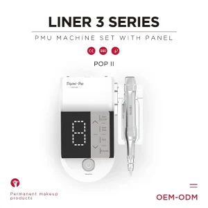 ODM Electric PMU Permanent Makeup Tattoo Machine Pen Liner 3 Series Set with Panel POP II High Power Low Noise