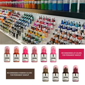 ODM OEM 15ML Professional Permanent Makeup Pigment High Saturation Tattoo Ink for PMU Eyebrows Lips & Eyeliner