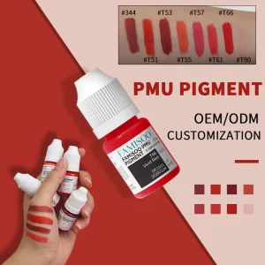 ODM PMU Semi Permanent Makeup Liquid for Lips & Tattoos Organic Vegan Non Toxic 5ml Micro Pigment Ink Custom Private Label