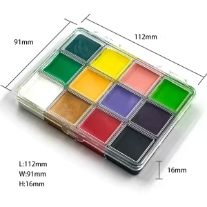 OEM 12 Colors Oil Face Paint Kit Waterproof Non Toxic Body Paint Palette for Halloween and Party Makeup Face Paint Set