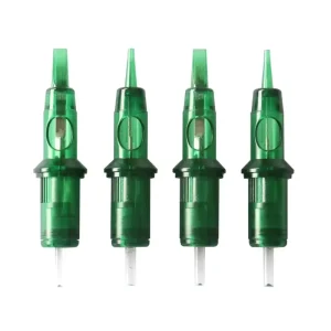OEM 20PCS box Sterilized Green Permanent Makeup Disposable PMU Tattoo Cartridge Needle 304 Medical Grade
