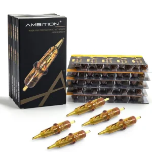 OEM 20pcs 0.25 0.3 0.35mm RL RS Round Liner Shader Cartridges M1 RM Curved Magnum Tattoo Needles
