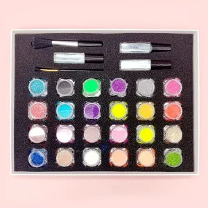 OEM 24-Color Glitter Tattoo Ink and Stencil Set Beauty & Fashion Kids Party Body Art Products