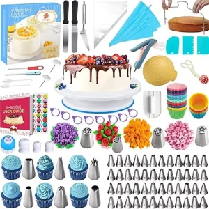 OEM 320 Pcs set Cake Decorating Supplies Kits Decorative Cake Stand Molde Pastel Pastry Silicon Mold