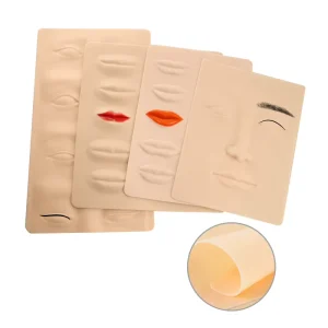 OEM 3D Thick Silicone Permanent Makeup Tattoo Practice Skin for Eyebrow Safe Durable Soft