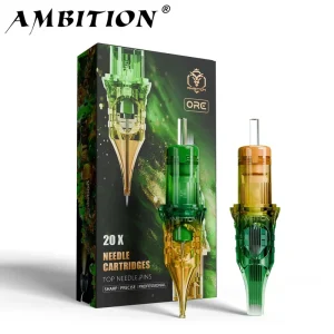OEM Ambition ORE 20PCS 1RL 3RL 5RL 7RL Round Liner Shader Curved Magnum RL RM M1 Professional Disposable Tattoo Cartridge Needle