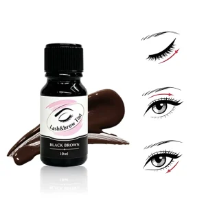 OEM Beauty Salon Eyebrow Tint Color Dye Cream Brown Black Cosmetic Last 3-10 Days Permanent Makeup Accessories OEM Packaging