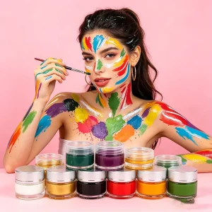 OEM Custom 9 Colors Body Paint Face Paint Palette Make Your Own Brand Vegan Cosmetics