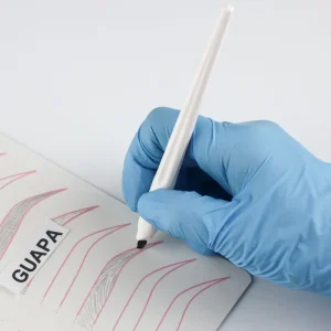 OEM Customized Disposable Microblading Tool 18U Nano Blade 0.18mm Black White Pen Holder with Needle