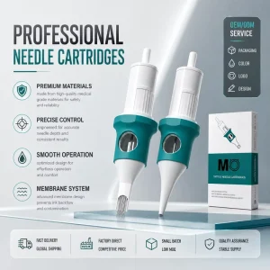 OEM Disposable Soft Membrane Premium MO Tattoo Needle Cartridges With Finger Ledge