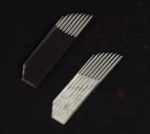 OEM Double Triple Rows 28 36pins Semi Nano Microblading Tattoo Needles Lip Eyebrow Microblading Needles Blades