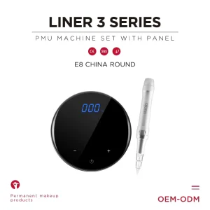 OEM Electric PMU Machine Set Panel Permanent Makeup Tattoo Machine Pure 3 Series E8 AC110-220V Aviation Aluminum Alloy