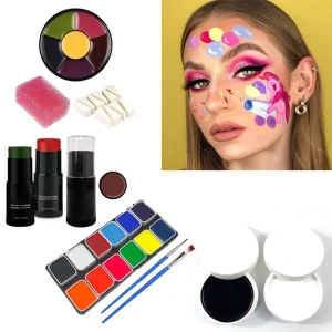 OEM Face Paint Long Lasting Vegan Body Painting Halloween 3 Colors Oil Suitable for Makeup Parties Cosplay