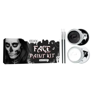 OEM Face Painting Kit Professional Waterproof Cosmetic Grade Black White Face Body Vampire Zombie Skull Makeup Paint