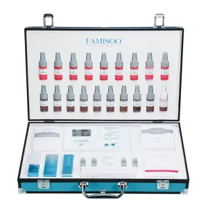 OEM Factory Professional Pmu Pigments Cosmetic Tool Box Complete Tattoo Machine Set for Permanent Makeup Pigment Ink
