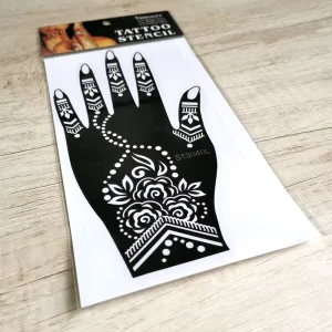 OEM Factory Reusable Hand Henna Stencils Waterproof Classic Indian Art Man Woman Beauty Temporary Tattoo Sticker