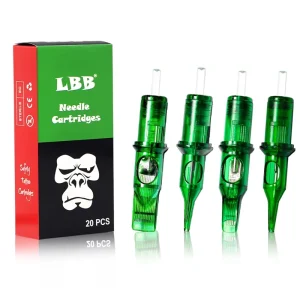 OEM Green LBB Soft Membrane Tattoo Needle Cartridges Disposable Body Art Tattoo Needle for Permanent Makeup