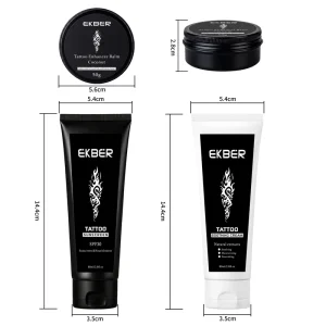 OEM Herba Tattoo Essentials Bundle Soothing Recovery Cream Daily Maintenance Balm and Anti Fade Sunscreen Gentle Plant Based
