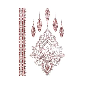 OEM High-quality Temporary Womens Waterproof Tattoo Sticker with Body Art Lace Design