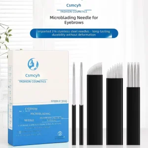 OEM Micro Needle Embroidery Needles for Semi Permanent Makeup Sheet Type Eyebrow Tattooing Mist Brow Line and Mist Technique