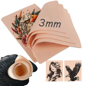 OEM ODM 3MM Silicone Tattoo Practice Skin Pad Easy to Clean Tool for Tattoo Artists and Permanent Makeup Training