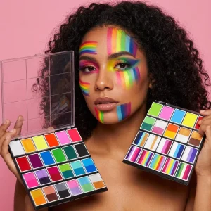 OEM ODM Brand New Professional rainbow Body Painting Kit for Holiday Makeup and Styling