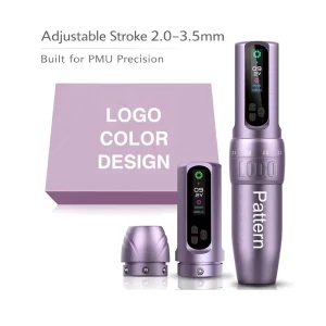 OEM ODM Diva Coreless Motor Adjustable Stroke Length Permanent Makeup Machine Wireless PMU Tattoo Machine with 1 Extra Battery