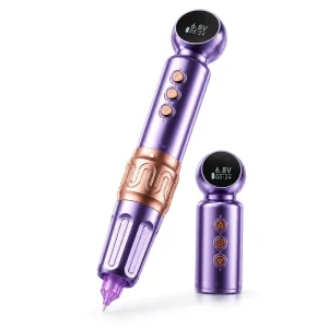 OEM ODM Electric Wireless Permanent Makeup Machine Pen with Adjustable Stroke Length Digital Display and 2 Batteries