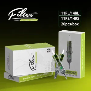 OEM ODM Filter Venom 20pcs box RL RS Premium Long Taper Tattoo Cartridge Needle with Precise Positioning System