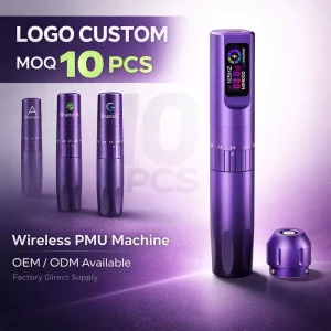 OEM ODM INKin Lavelle Electric Wireless PMU Machine 2.0 3.5mm Adjustable Stroke CE FCC Certified 10000RPM Eyebrows Lips Scalp