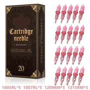 OEM ODM Pink Pro 20pcs box 1005RL 1007RL 1209RM 1215RM RL RM Mixed Size Professional Disposable Tattoo Cartridges Needles