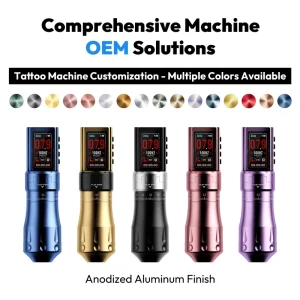 OEM ODM Service Wireless Tattoo Machine Adjustable Stroke Aircraft Aluminum Rotary Tattoo Pen