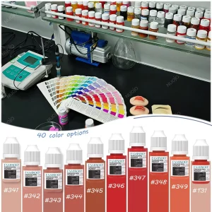 OEM Pigments 40 Basic Colors Semi Permanent Makeup Professional Ink Tattoo Kit Triple Black Original for Cruelty Free