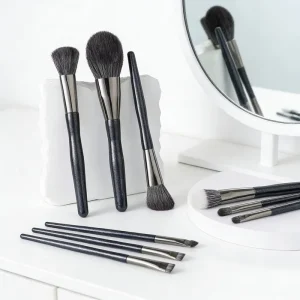 OEM Private Label 10pcs Professional Makeup Brush Set Synthetic Fibre Wood Handle Custom Color Precision Blending Concealer