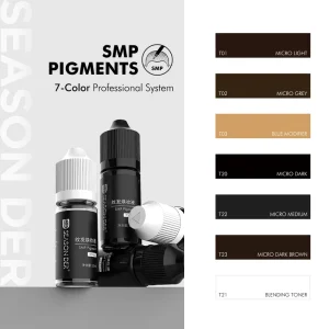 OEM Semi Permanent Organic Permanent Makeup Scalp Tattoo Micropigmentation SMP Pigments 5 Colors Cruelty Free Vegan