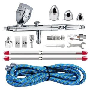 OEM Supplier AB 183K 0.3mm Dual Action Airbrush Aerografia Kit for Hobby Models Spray Painting Body Art